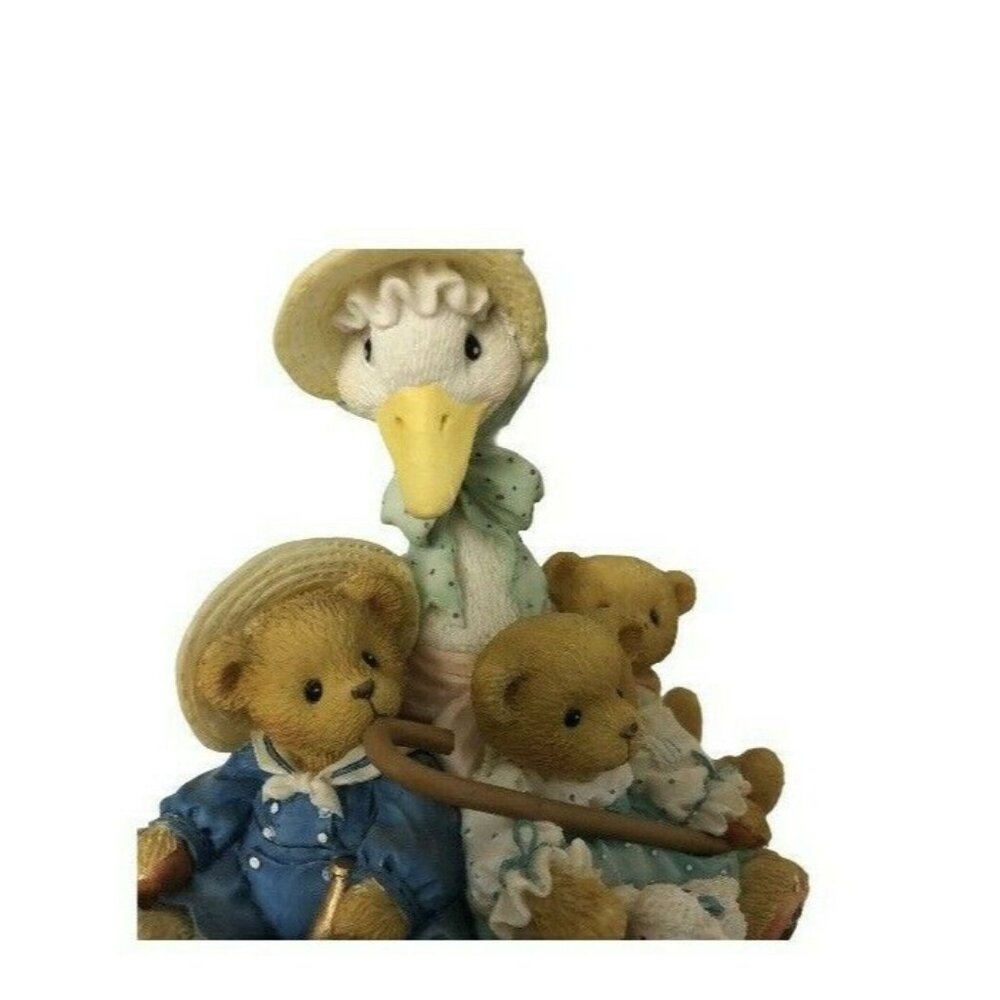 Mother Goose & Teddy Bears Resin Figurine Vintage‎ Style Collectible